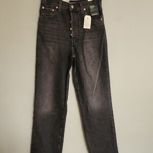 Levi's Dark Gray Straight Jeans
